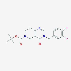molecular formula C19H21F2N3O3 B2939987 tert-butyl 3-[(3,4-difluorophenyl)methyl]-4-oxo-3H,4H,5H,6H,7H,8H-pyrido[4,3-d]pyrimidine-6-carboxylate CAS No. 1798531-26-6