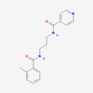 molecular formula C17H19N3O2 B293999 N-(3-{[(2-methylphenyl)carbonyl]amino}propyl)pyridine-4-carboxamide 