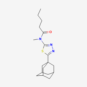 N-[5-(1-adamantyl)-1,3,4-thiadiazol-2-yl]-N-methylpentanamide