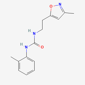 molecular formula C14H17N3O2 B2939998 1-(2-(3-Methylisoxazol-5-yl)ethyl)-3-(o-tolyl)urea CAS No. 1396628-02-6