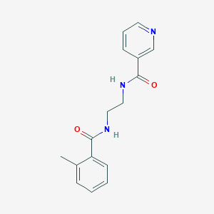molecular formula C16H17N3O2 B294000 N-{2-[(2-methylbenzoyl)amino]ethyl}nicotinamide 