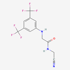 2-[3,5-Bis(trifluoromethyl)anilino]-N-(cyanomethyl)acetamide