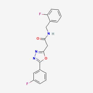 molecular formula C17H13F2N3O2 B2940002 N-(2-fluorobenzyl)-2-(5-(3-fluorophenyl)-1,3,4-oxadiazol-2-yl)acetamide CAS No. 1286702-87-1