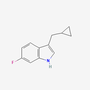 molecular formula C12H12FN B2940004 3-(环丙基甲基)-6-氟-1H-吲哚 CAS No. 1936547-08-8