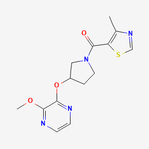(3-((3-Methoxypyrazin-2-yl)oxy)pyrrolidin-1-yl)(4-methylthiazol-5-yl)methanone