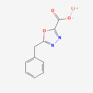 molecular formula C10H7LiN2O3 B2940015 Lithium;5-benzyl-1,3,4-oxadiazole-2-carboxylate CAS No. 2124265-21-8