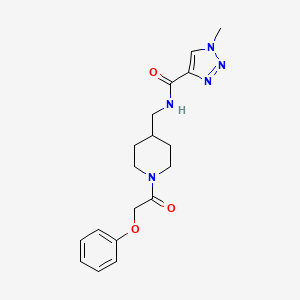 1-methyl-N-((1-(2-phenoxyacetyl)piperidin-4-yl)methyl)-1H-1,2,3-triazole-4-carboxamide