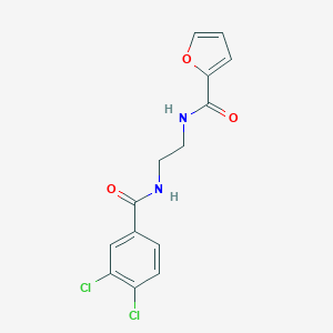 molecular formula C14H12Cl2N2O3 B294002 N-{2-[(3,4-dichlorobenzoyl)amino]ethyl}-2-furamide 