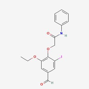 2-(2-ethoxy-4-formyl-6-iodophenoxy)-N-phenylacetamide