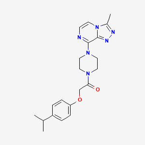 2-(4-Isopropylphenoxy)-1-(4-(3-methyl-[1,2,4]triazolo[4,3-a]pyrazin-8-yl)piperazin-1-yl)ethanone