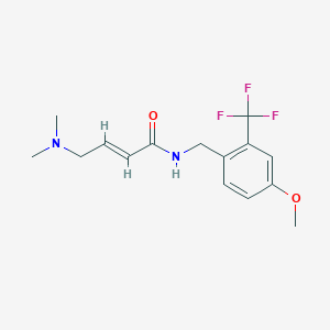 (E)-4-(Dimethylamino)-N-[[4-methoxy-2-(trifluoromethyl)phenyl]methyl]but-2-enamide
