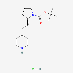 Tert-butyl (2S)-2-(2-piperidin-4-ylethyl)pyrrolidine-1-carboxylate;hydrochloride