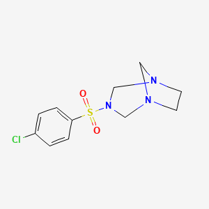 3-(4-Chlorophenyl)sulfonyl-1,3,5-triazabicyclo[3.2.1]octane