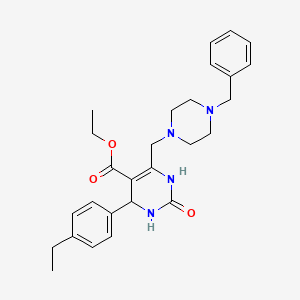 Ethyl 6-[(4-benzylpiperazin-1-yl)methyl]-4-(4-ethylphenyl)-2-oxo-1,2,3,4-tetrahydropyrimidine-5-carboxylate