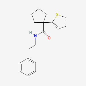 N-phenethyl-1-(thiophen-2-yl)cyclopentanecarboxamide