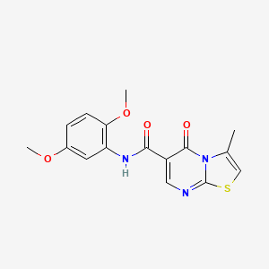 molecular formula C16H15N3O4S B2940055 N-(2,5-dimethoxyphenyl)-3-methyl-5-oxo-5H-thiazolo[3,2-a]pyrimidine-6-carboxamide CAS No. 851945-76-1
