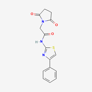 2-(2,5-dioxopyrrolidin-1-yl)-N-(4-phenylthiazol-2-yl)acetamide