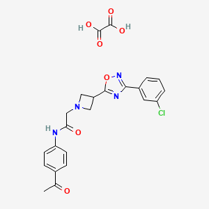 N-(4-acetylphenyl)-2-(3-(3-(3-chlorophenyl)-1,2,4-oxadiazol-5-yl)azetidin-1-yl)acetamide oxalate