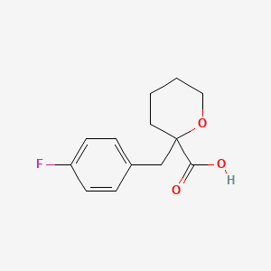 molecular formula C13H15FO3 B2940065 2-[(4-Fluorophenyl)methyl]oxane-2-carboxylic acid CAS No. 2001207-98-1