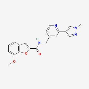 7-methoxy-N-((2-(1-methyl-1H-pyrazol-4-yl)pyridin-4-yl)methyl)benzofuran-2-carboxamide