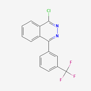 molecular formula C15H8ClF3N2 B2940067 4-Chloro-1-[3-(trifluoromethyl)phenyl]phthalazine CAS No. 56141-77-6