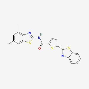 5-(1,3-benzothiazol-2-yl)-N-(4,6-dimethyl-1,3-benzothiazol-2-yl)thiophene-2-carboxamide