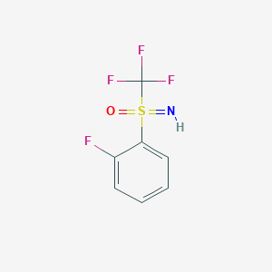molecular formula C7H5F4NOS B2940071 (2-氟苯基)(亚氨基)(三氟甲基)-λ6-磺酰胺 CAS No. 2014396-13-3