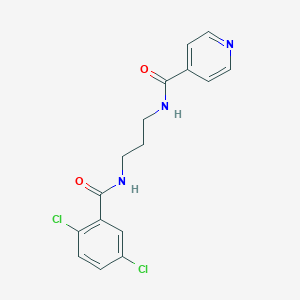 molecular formula C16H15Cl2N3O2 B294008 N-{3-[(2,5-dichlorobenzoyl)amino]propyl}isonicotinamide 