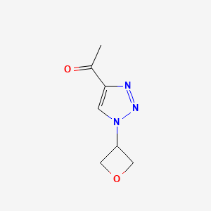 molecular formula C7H9N3O2 B2940082 1-[1-(oxetan-3-yl)-1H-1,2,3-triazol-4-yl]ethan-1-one CAS No. 2138238-00-1