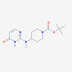molecular formula C15H24N4O3 B2940083 Tert-butyl 4-[methyl-(6-oxo-1H-pyrimidin-2-yl)amino]piperidine-1-carboxylate CAS No. 2460750-16-5