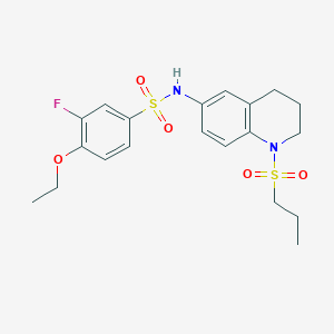 4-ethoxy-3-fluoro-N-(1-(propylsulfonyl)-1,2,3,4-tetrahydroquinolin-6-yl)benzenesulfonamide