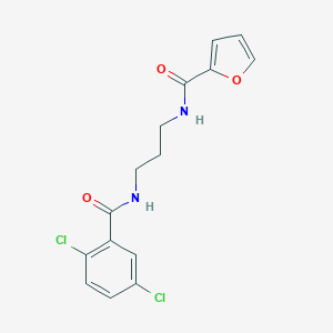 molecular formula C15H14Cl2N2O3 B294010 N-{3-[(2,5-dichlorobenzoyl)amino]propyl}-2-furamide 