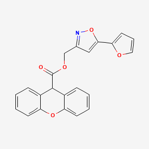 molecular formula C22H15NO5 B2940106 [5-(furan-2-yl)-1,2-oxazol-3-yl]methyl 9H-xanthene-9-carboxylate CAS No. 1171225-11-8
