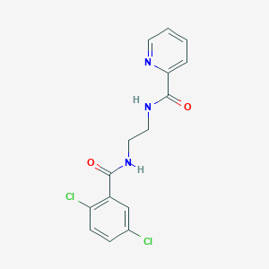 molecular formula C15H13Cl2N3O2 B294011 Pyridine-2-carboxylic acid [2-(2,5-dichloro-benzoylamino)-ethyl]-amide 