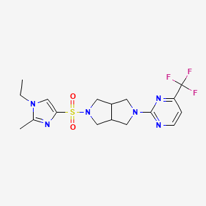 2-{5-[(1-ethyl-2-methyl-1H-imidazol-4-yl)sulfonyl]-octahydropyrrolo[3,4-c]pyrrol-2-yl}-4-(trifluoromethyl)pyrimidine