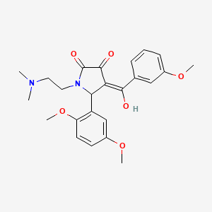 molecular formula C24H28N2O6 B2940126 5-(2,5-dimethoxyphenyl)-1-(2-(dimethylamino)ethyl)-3-hydroxy-4-(3-methoxybenzoyl)-1H-pyrrol-2(5H)-one CAS No. 618423-10-2