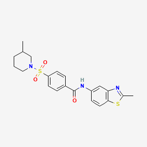 N-(2-methylbenzo[d]thiazol-5-yl)-4-((3-methylpiperidin-1-yl)sulfonyl)benzamide