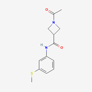 molecular formula C13H16N2O2S B2940137 1-acetyl-N-(3-(methylthio)phenyl)azetidine-3-carboxamide CAS No. 1421513-02-1