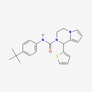 molecular formula C22H25N3OS B2940138 N-(4-(tert-butyl)phenyl)-1-(thiophen-2-yl)-3,4-dihydropyrrolo[1,2-a]pyrazine-2(1H)-carboxamide CAS No. 899735-74-1