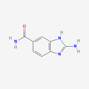 molecular formula C8H8N4O B2940156 2-氨基-1H-苯并[d]咪唑-5-甲酰胺 CAS No. 1207452-23-0