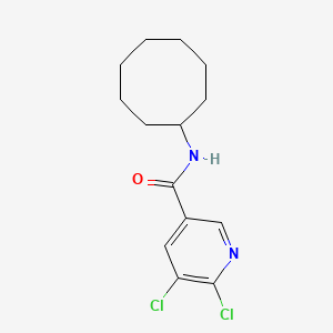 molecular formula C14H18Cl2N2O B2940157 5,6-dichloro-N-cyclooctylpyridine-3-carboxamide CAS No. 930675-15-3