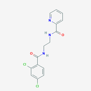 molecular formula C15H13Cl2N3O2 B294016 N-{2-[(2,4-dichlorobenzoyl)amino]ethyl}-2-pyridinecarboxamide 