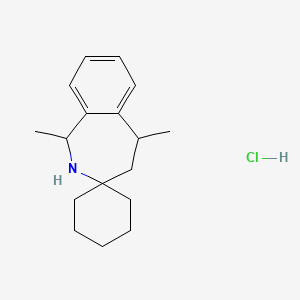 molecular formula C17H26ClN B2940165 1,5-Dimethylspiro[1,2,4,5-tetrahydro-2-benzazepine-3,1'-cyclohexane];hydrochloride CAS No. 1049753-23-2