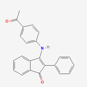 molecular formula C23H17NO2 B2940167 3-(4-乙酰苯胺基)-2-苯基-1H-茚满-1-酮 CAS No. 105481-73-0