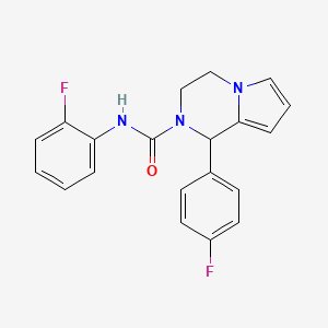 molecular formula C20H17F2N3O B2940169 N-(2-fluorophenyl)-1-(4-fluorophenyl)-3,4-dihydro-1H-pyrrolo[1,2-a]pyrazine-2-carboxamide CAS No. 900012-51-3