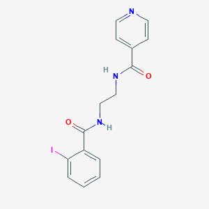 molecular formula C15H14IN3O2 B294017 N-{2-[(2-iodobenzoyl)amino]ethyl}isonicotinamide 