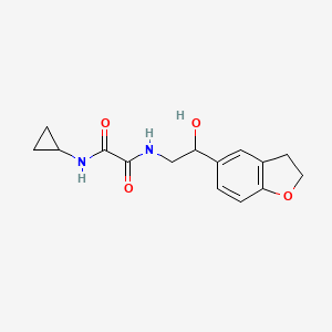 molecular formula C15H18N2O4 B2940175 N1-cyclopropyl-N2-(2-(2,3-dihydrobenzofuran-5-yl)-2-hydroxyethyl)oxalamide CAS No. 1421457-19-3