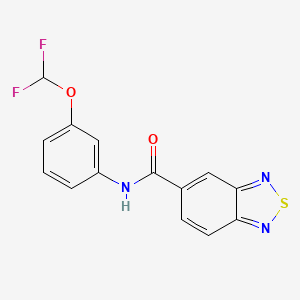 molecular formula C14H9F2N3O2S B2940178 N-[3-(difluoromethoxy)phenyl]-2,1,3-benzothiadiazole-5-carboxamide CAS No. 1206988-57-9