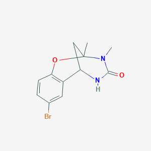 molecular formula C12H13BrN2O2 B2940181 4-Bromo-9,10-dimethyl-8-oxa-10,12-diazatricyclo[7.3.1.0,2,7]trideca-2,4,6-trien-11-one CAS No. 1975320-94-5