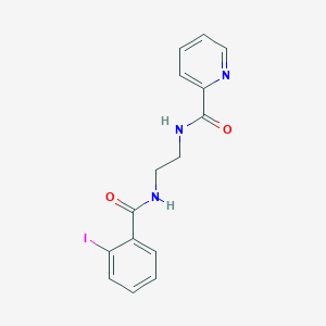 molecular formula C15H14IN3O2 B294019 N-{2-[(2-iodobenzoyl)amino]ethyl}-2-pyridinecarboxamide 